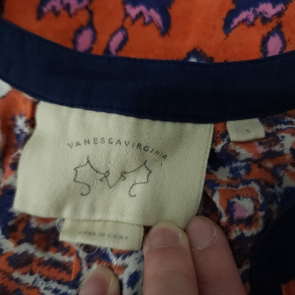 Vanessavirginia Finn Tank top 100% silk Size Small - Picture 9 of 9